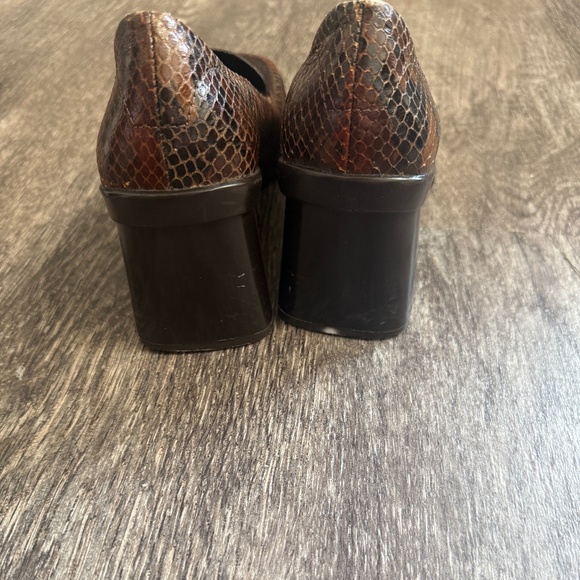 Retro ENZO ANGIOLINI Croc & Pony Hair Square Heeled Shoe 7.5 - Picture 4 of 5